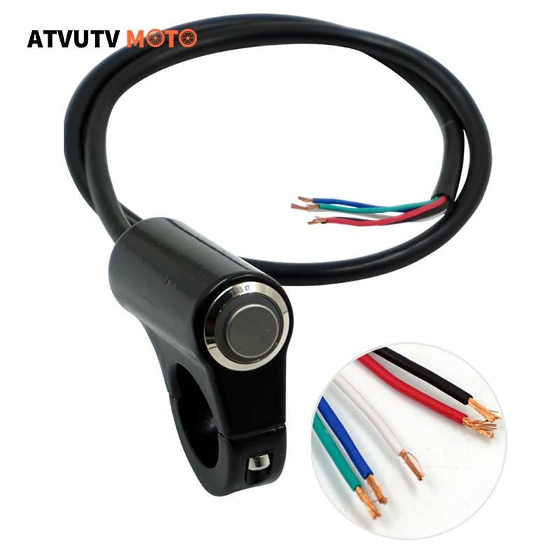 

Переключатели для мотоциклов, квадроциклов, скутеров, 22 мм, на руль, фары, противотумансветильник, переключатель ВКЛ-ВЫКЛ, алюминий светодиодный, самовозврат