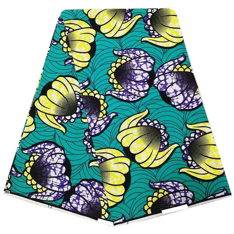 

newest Veritable Wax Guaranteed Real Dutch Wax High Quality Pagne Dutch Veritable Wax African Ankara Print Sewing Fabric 6yards