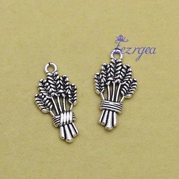 

25pcs/lot--24x13mm, Wheat cham,Antique silver plated Wheat Rice charms ,DIY supplies, Jewelry accessories