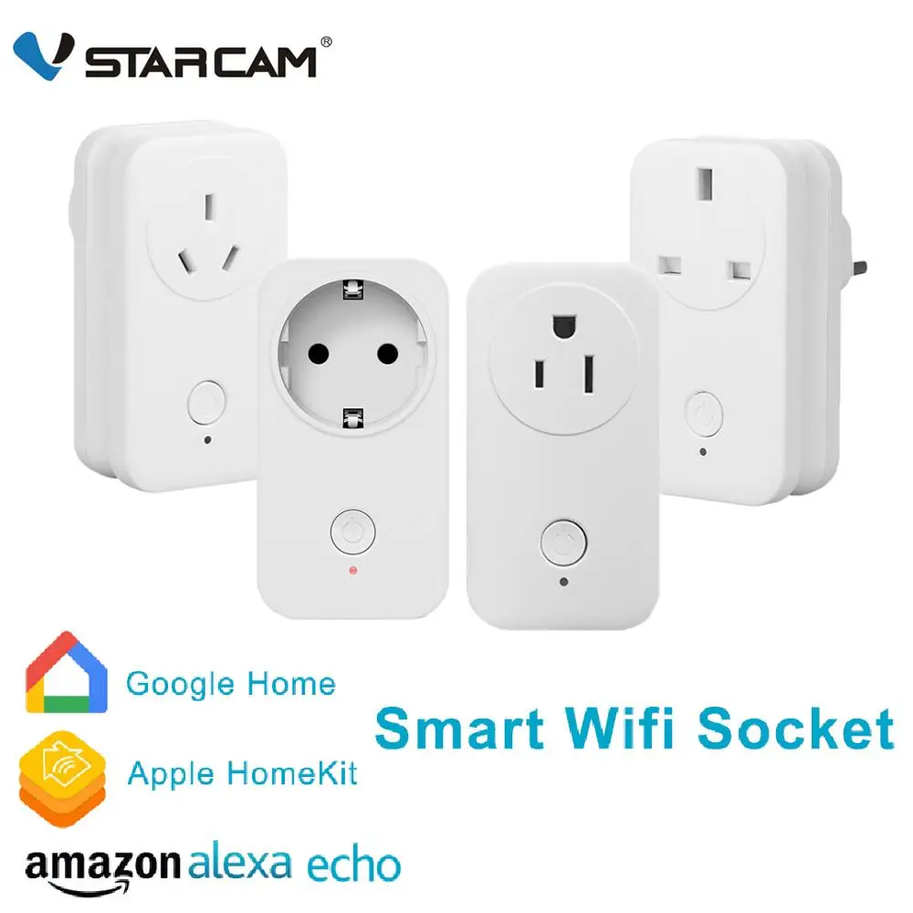 Vstarcam умная розетка Wi-Fi 10A/15A управление приложением синхронизации через iOS Android телефон работает с Amazon Alexa Echo Google Home пульт дистанционного управления