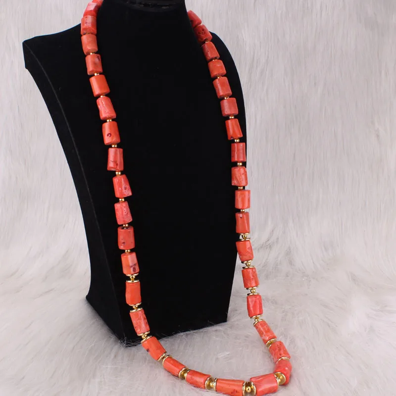 Handmade Artisan  Orange Beads Necklace  India 