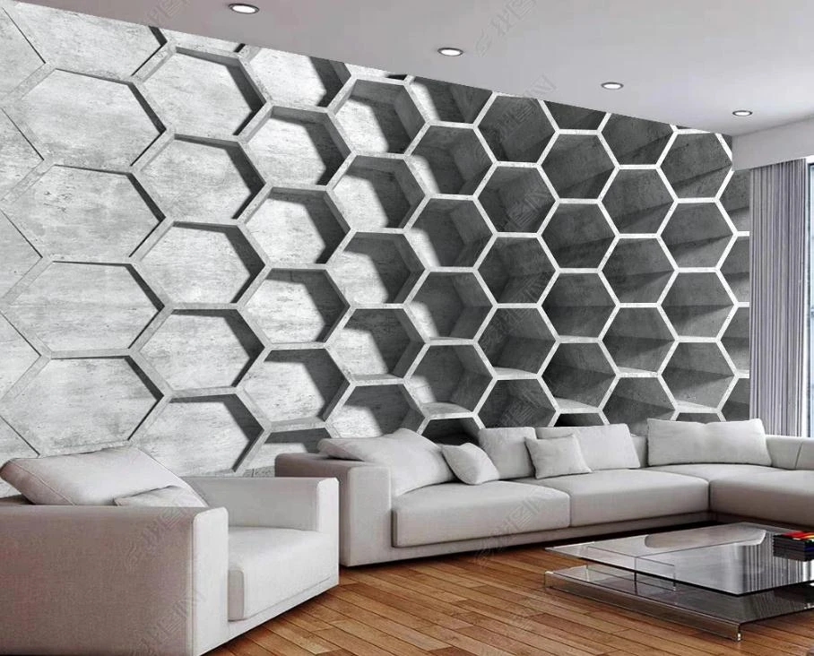 

Extended space wallpapers three-dimensional 3d background wall modern wallpaper for living room