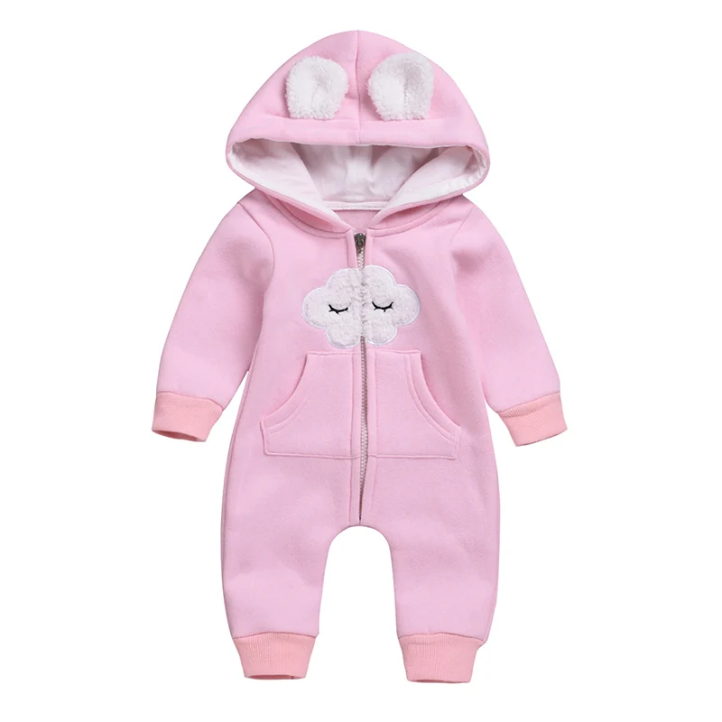 

2019 New Baby Romper Autumn Winter Baby Boy Girl Clothes New Born Jumpsuit Warm Comfortable Cotton Hooded Overalls for children