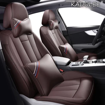 

KADULEE Custom Leather car seat cover for Ssangyong Rodius ActYon Kyron Rexton Chairman Korando Tivoli Automobiles Seat Cover