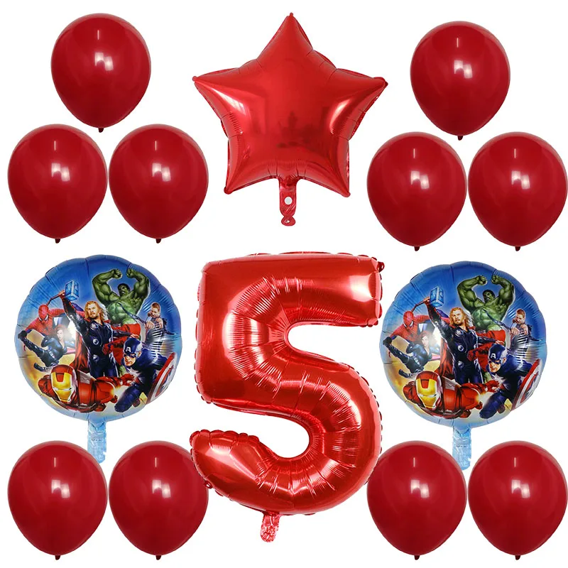 14 шт./партия, новые воздушные шары из фольги «мстители», 30 дюймов, шарик для дня рождения вечерние украшения, супер герой, детские игрушки, надувной шар - Цвет: Светло-серый