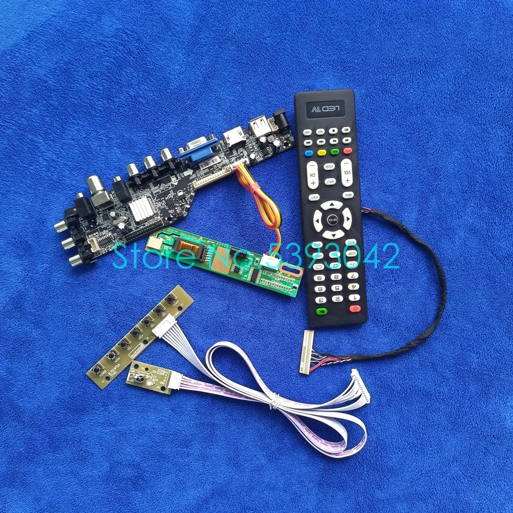 Fit LTN141WD-L01/L02/L03/L04/L05/L06/L07/L09 30-Pin LVDS USB 1440*900 1CCFL digital 3663 DVB-C display controller board kit | Компьютеры и