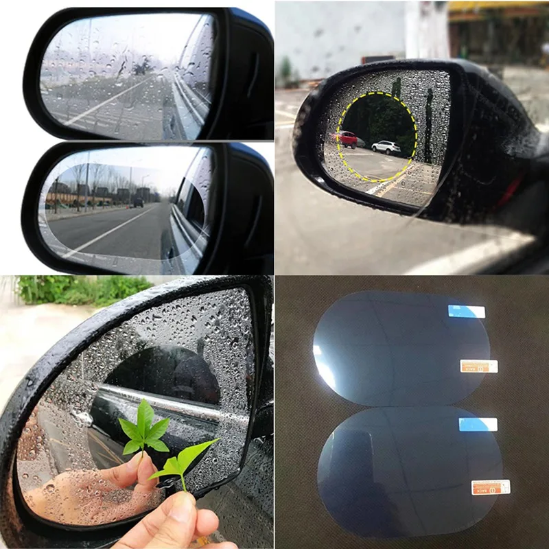 

1 Pair Car Rear View Side Mirror Anti Fog Rain Waterproof Film Side Window Rainproof Protection Film Auto Exterior Accessories