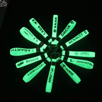 

Luminous Silicone Car sticker Key Ring For Skoda ABARTH Bmw Mazda Renault opel Kia Ssangyong Opel Toyota Ford nissan Car Styling