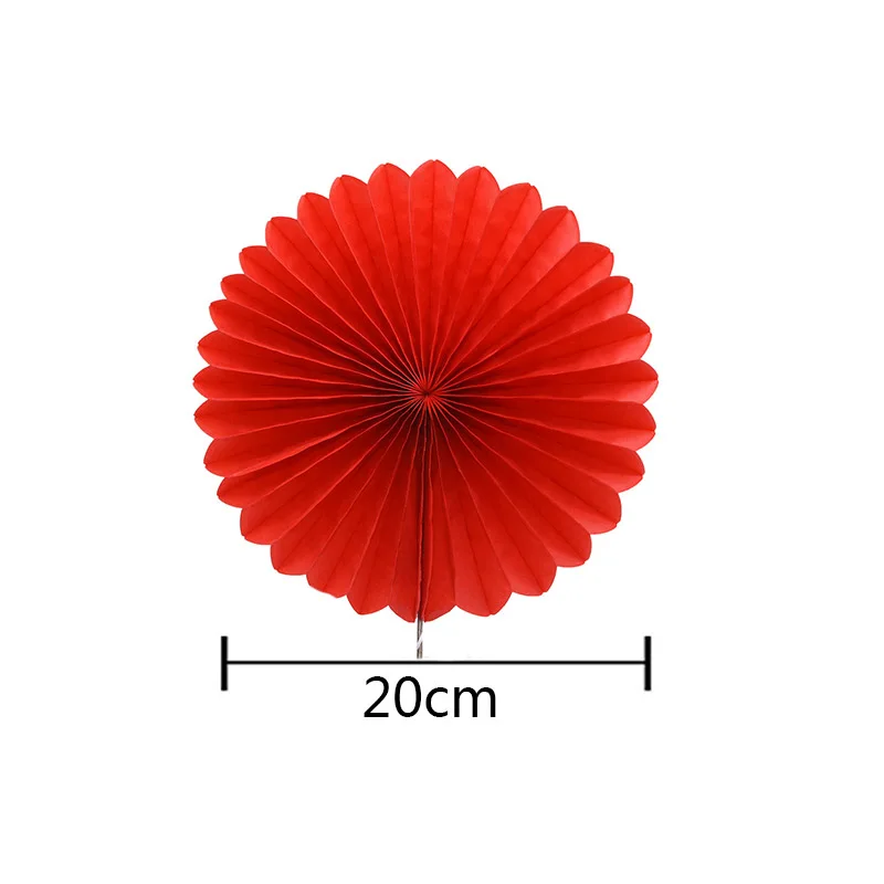 5 шт 20 см веера из папиросной бумаги цветы помпон Pinwheel DIY Ручная работа