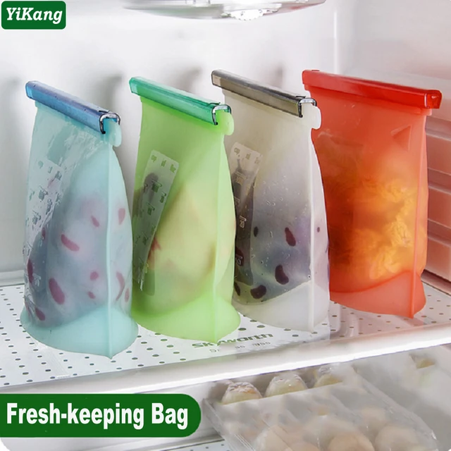 Reusable Silicone Food Storage Bags  Reusable Silicone Sandwich Bags -  Food Storage - Aliexpress