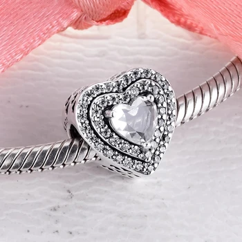 

Sparkling Levelled Hearts Charms 925 Sterling Silver 2020 New Winter Beads Fit Bracelet Diy Christams Gift For Women Jewelry