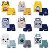 Summer Children's Vest Set Pure Cotton Baby Sleeveless Vest 2-piece Clothes Boy's Clothing Set Baby Toddler Clothing For Boy ► Photo 1/6