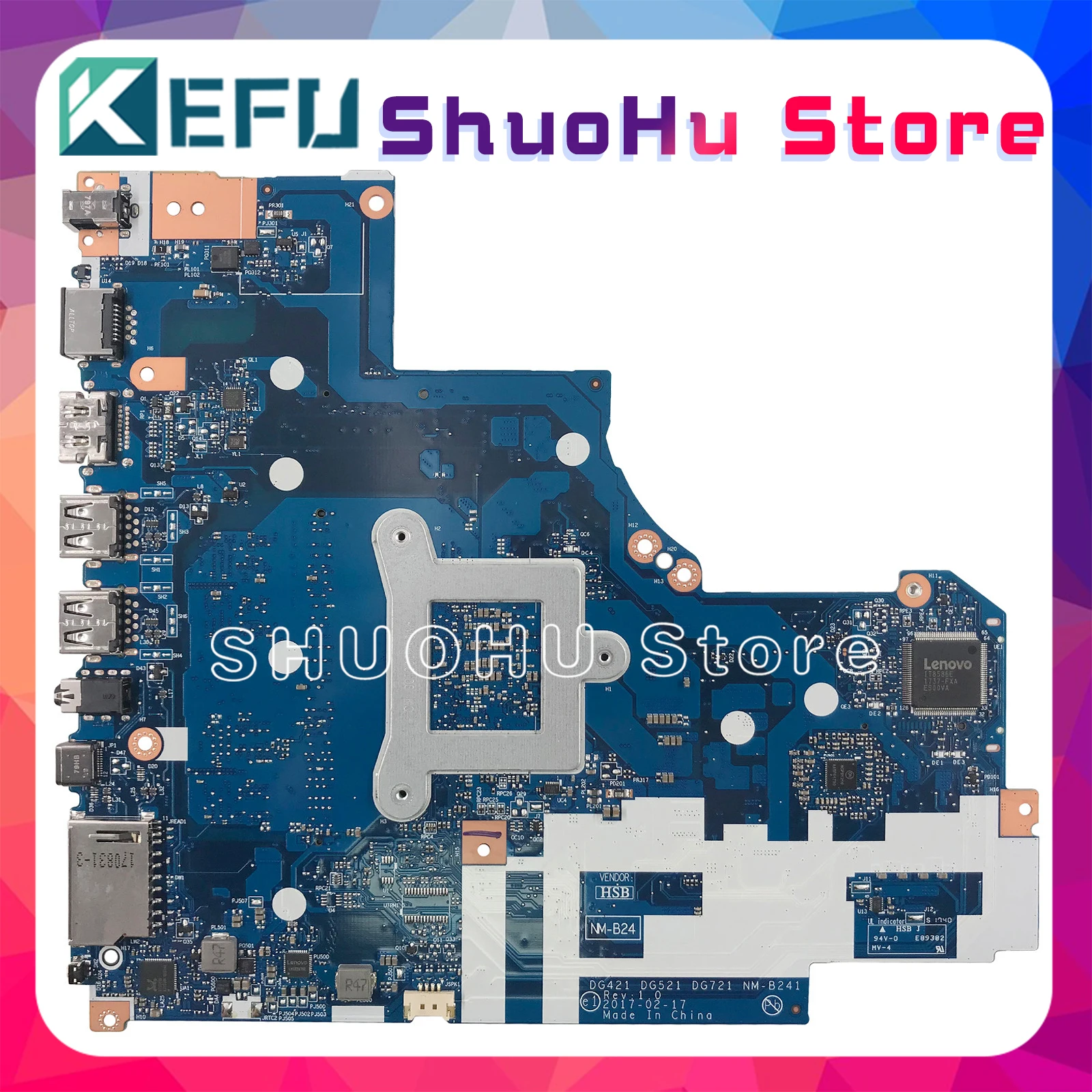 Kefu NM-B241 для lenovo 320-15ISK 520-15ISK Материнская плата ноутбука i7-7500U 4 Гб DG421 DG521 DG721 NM-B241 тестирование оригинальные работы