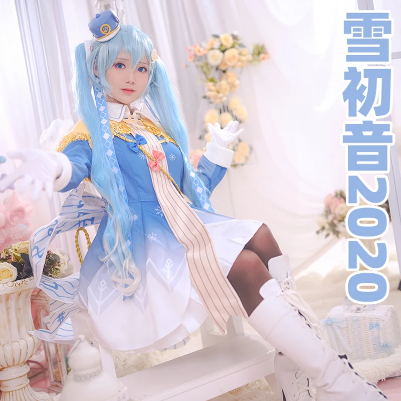 Косплей «Love Vocaloid Snow Miku»; коллекция года; Хацунэ Мику; маскарадный костюм; модельные туфли; костюмы на Хэллоуин