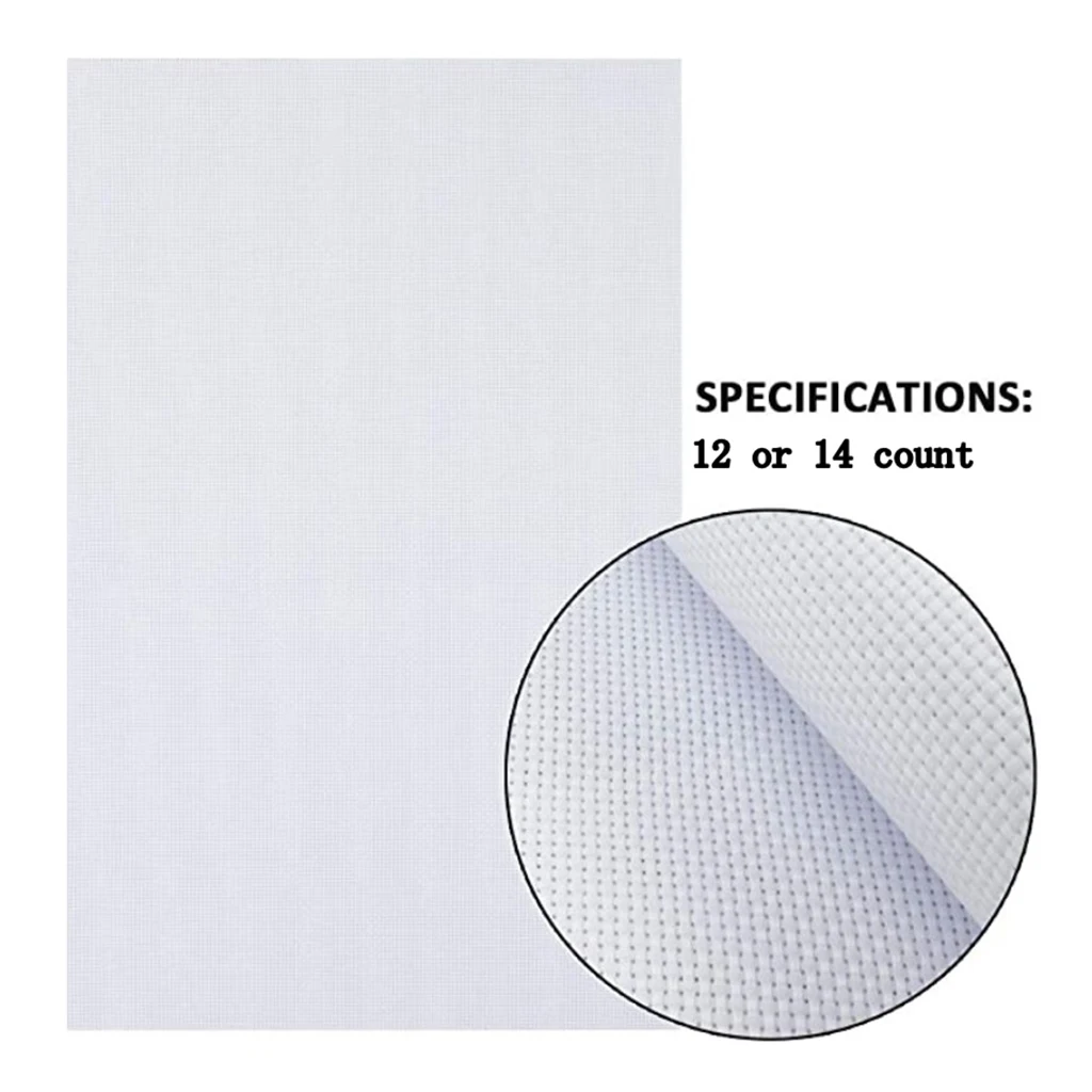 Pure Cotton Embroidery Aida Cloth Classic Cross Stitch Fabric DIY Craft 11/14CT
