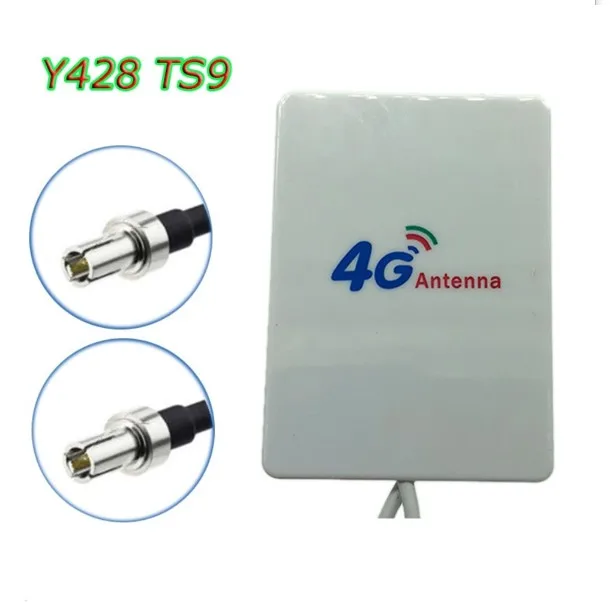 4g LTE Разъем Панель с антенной двойной ползунковый Разъем для huawei 3g 4G LTE модем-маршрутизатор Антенна 3 метра провода CRC9/SMA/TS9 - Цвет: Y428 TS9
