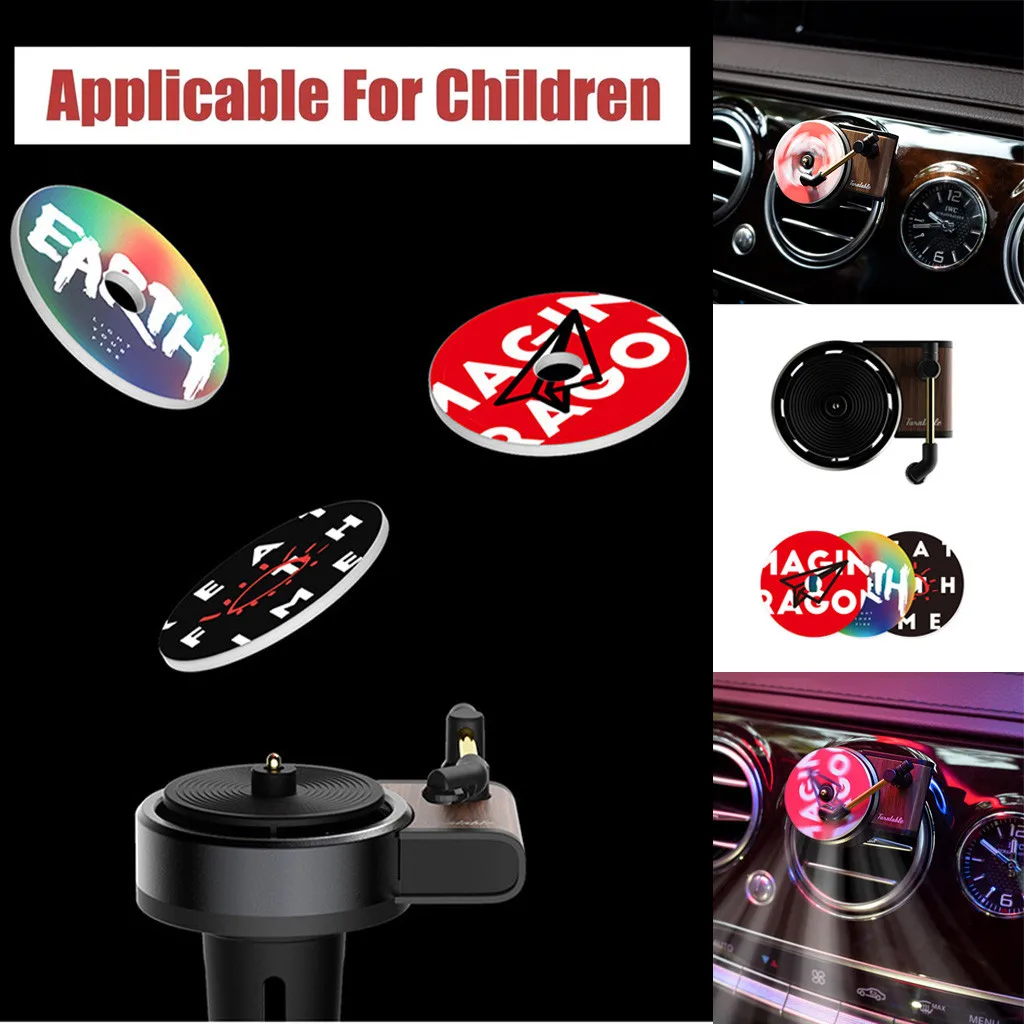 

Car Vent Perfume Diffuser Record Player Car Air Freshener Decoration TITA turntable car perfume + fragrance sheet + boxes