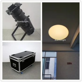 

(4pcs+flycase) LED Light for TV studio LED Fixed COB Profile Spot Light 200W Stage Images Spot LED Theatre Profiles Light