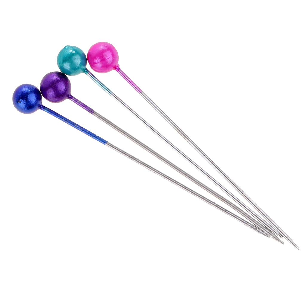800 Piece Colorful Pearl Head Pins Sewing Pins Tailor Dressmaking Hijab Scarf Pins