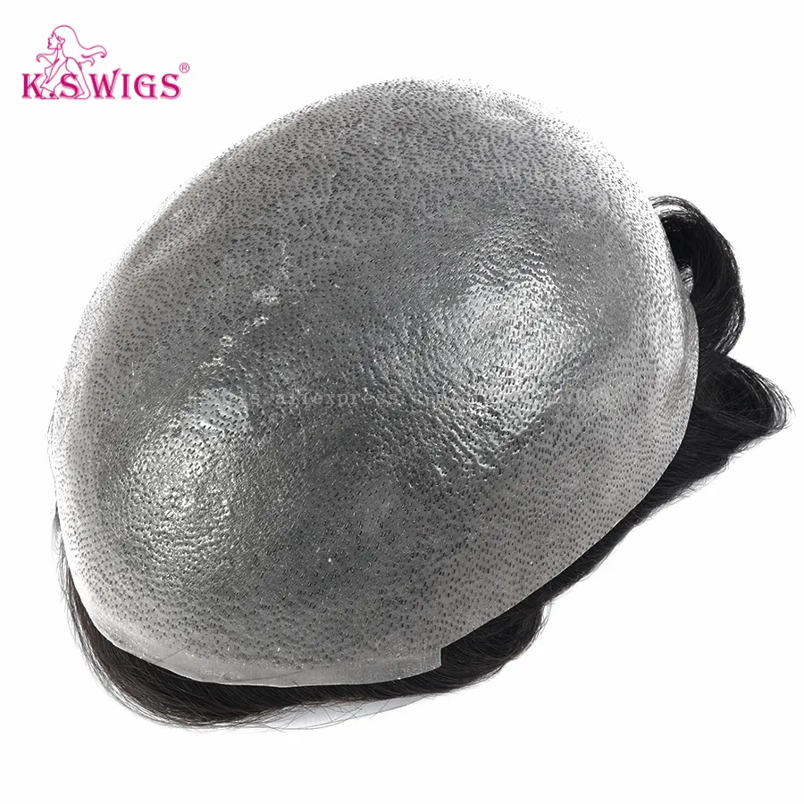 Clearance Multiple Base Men's Wig Indian Human Hair Toupee Density Durable Capillary Prosthesis Hair Replacement Systems