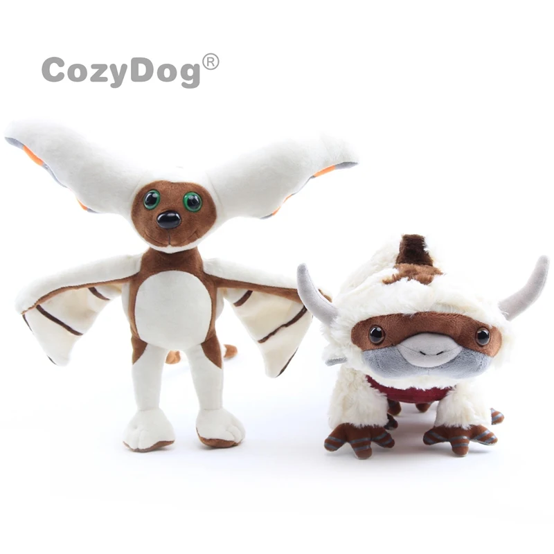 2 pcs/set 19-30cm movie Appa Cow Momo Plush toys Cartoon Anime Bat rhinoceros Stuffed Plush Doll Children Kids Birthday gift