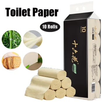 

Support Wholesale Dropshipping 4Ply 10 Rolls Paper Towels Soft Toilet Paper Household Paper Roll Tissue Paper Hot sales in 2020