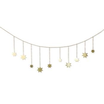 

Irregular Metal Star Shape Hanging Garland with Chains Living Room Wall Hanging Decoration Craft