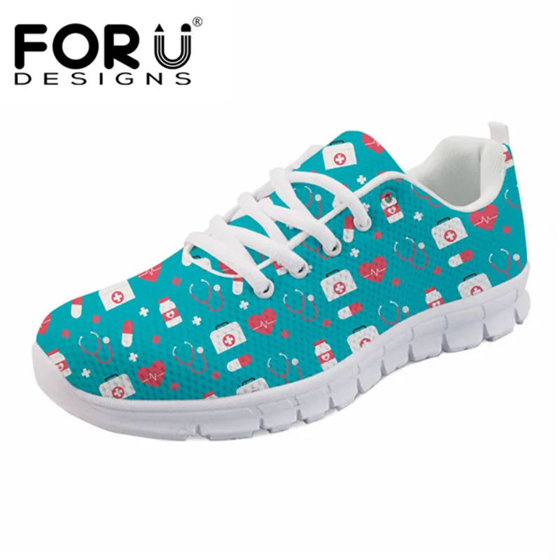 FORUDESIGNS/; женские кроссовки для медсестры; милая фиолетовая обувь на плоской подошве для студентов; Повседневная прогулочная обувь; Zapatos de mujer - Цвет: H9440AQ