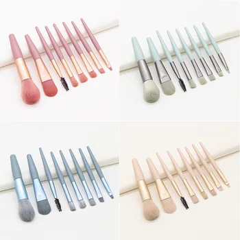 

2Y Minimum 10 Pink Mini Makeup Brush Sets Convenient Travel Can Private Label Custom Logo If meet Minimum Wholesale Cosmetics