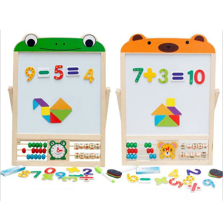 

Youdele Solid Wood Double-Sided Magnetic CHILDREN'S Drawing Board Braced Baby Doing Homework Painted Small Blackboard