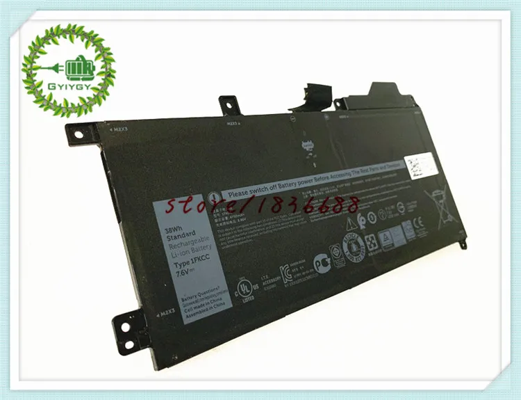 GYIYGY 7,6 V 38Wh 4750mAh 1FKCC Аккумулятор для ноутбука Dell 1FKCC 09NTKM серии notebook 09NTKM