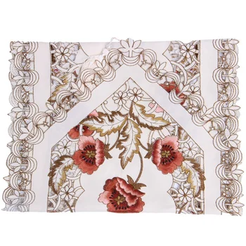 

New Table Runner Embroidered Floral Table Cloth Pattern:#7 Peony Size:40X150cm