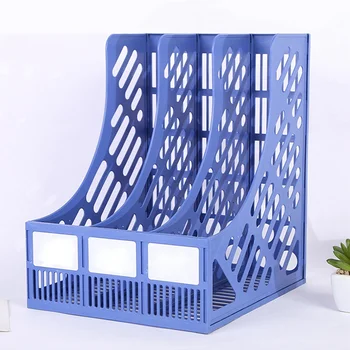 

File Holder Document Tray 3-Grid Desktop Storage File Organizer Mesh Files Shelf Desktop File Rack Book Holder Office Supplies