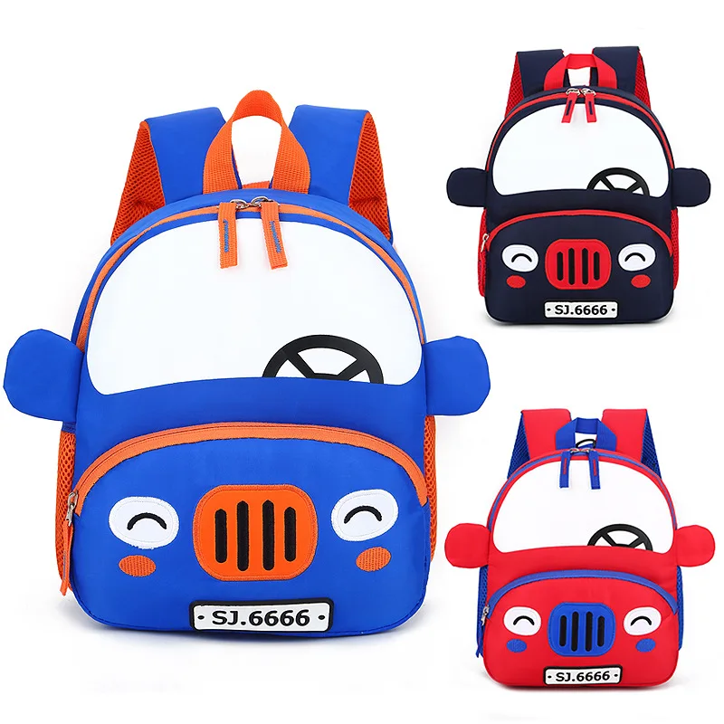 

With Hand Holding Rope CHILDREN'S School Bags 2019 New Style Korean-style Cartoon Cute CHILDREN'S Backpack Car CHILDREN'S Park S