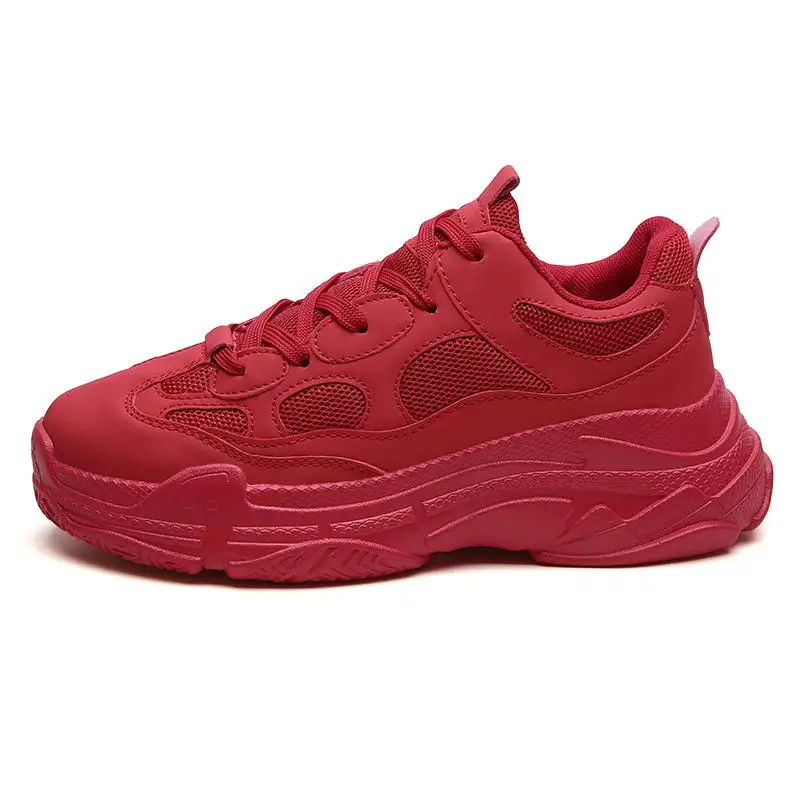 Men Running Original Disruptor Black Shoes KAYANO Gel Zoom Air Breathable Male Sport Triple-S Walking Sneakers Spring2019 - Color: Red