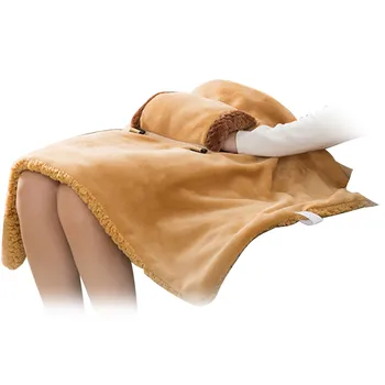 

Soft Heated Shawl Electric Warming Heating Blanket USB Powered Winter Pad Portable with Slots PI669
