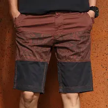 Новое поступление, летние повседневные шорты для мужчин, рабочие мужские шорты Карго, модные мужские шорты до колен с принтом, Большая распродажа F25