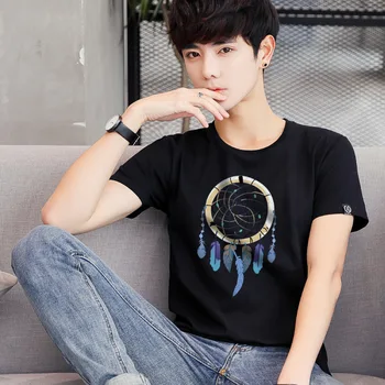 

Summer new women's street letter characters print loose short-sleeved T-shirt 40.79