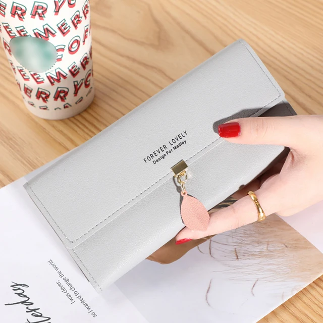 Long Women's Wallet Female Purses Tassel Card Holder Wallets Female PU Leather Clutch Money Bag Pu Leather Wallet Style 3--Color 20