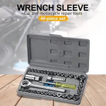 

40pcs Universal Combination Ratchet Wrench Spanner Bicycle Repair Hand Tool Repair Tools for Automobiles and Motorcycles