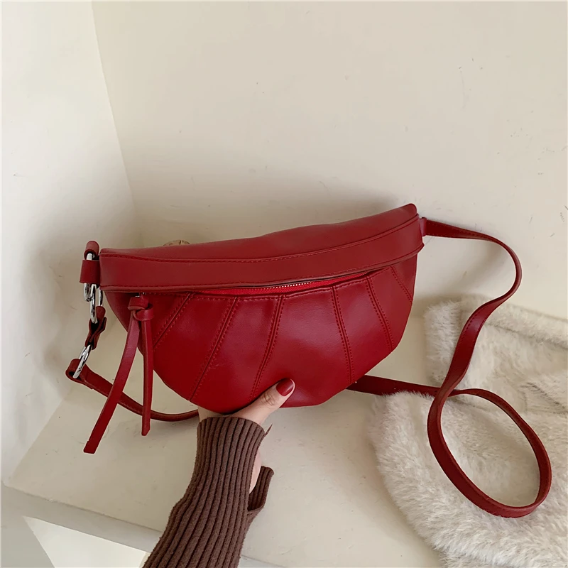 Vintage PU Leather Crossbody Bags For Women Small Solid Color Shoulder Messenger Bag Lady Chest bags purses and Handbags