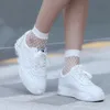 New White Hollow Sock Women Ruffle Fishnet Ankle High Socks Mesh Lace Fish Net Short Socks Hot ► Photo 3/6