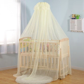 

Crib Bedding Summer Mosquito Netting Toddler Bed Bedroom Easy Install Kids Room Palace Style Baby Infant Multifunction Dome Cots