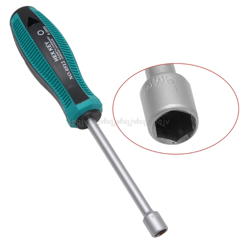 Metal Socket Driver Wrench Screwdriver Hex Nut Key Nutdriver Hand Tool 3mm-14mm N02 19 Dropship - Цвет: 8mm