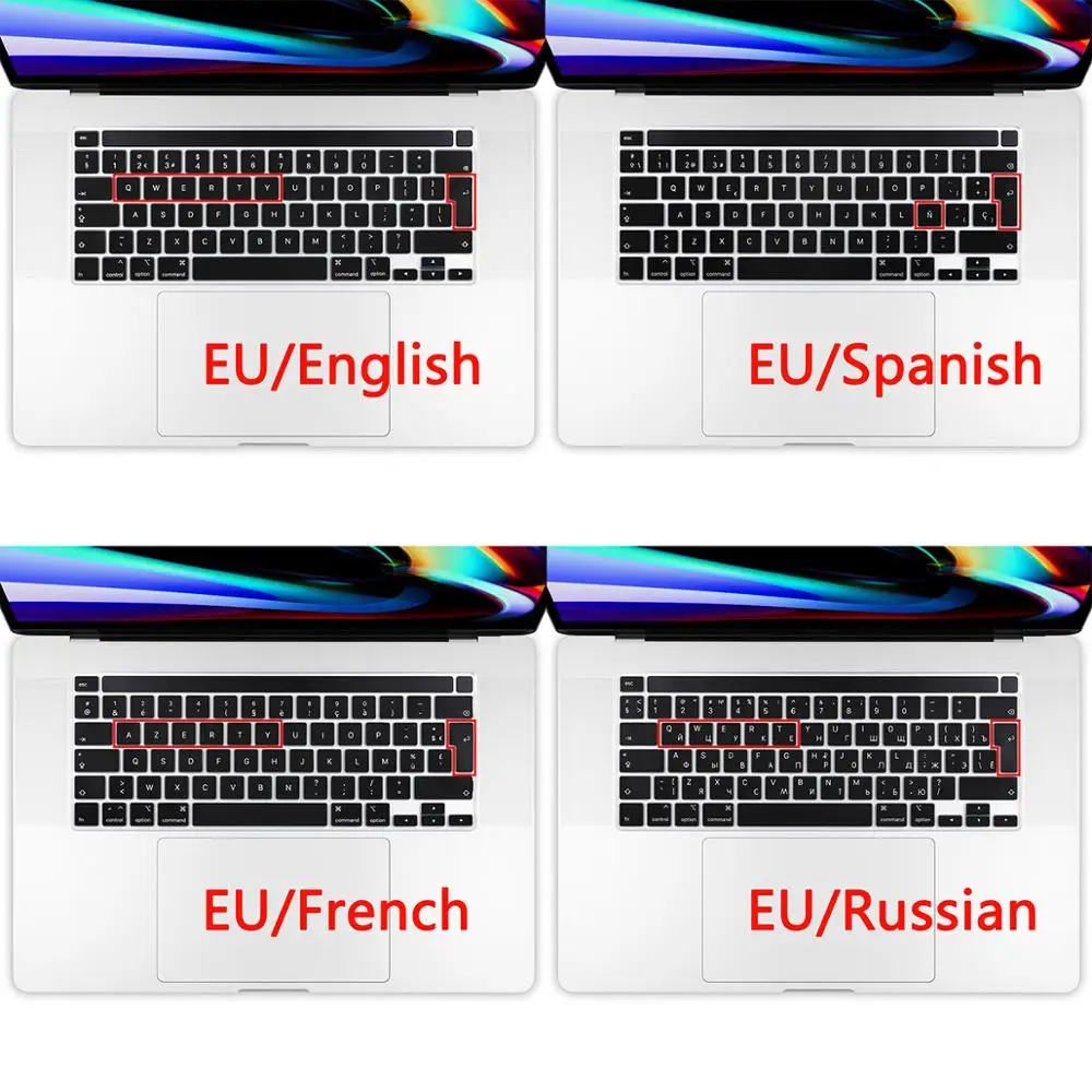 Batianda Eu Enter Russian French Spain English Layout Keyboard Cover