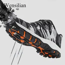 Мужская Рабочая обувь со стальным носком; нестираемые ботинки; мужские камуфляжные армейские прочные зимние кроссовки; botas hombre