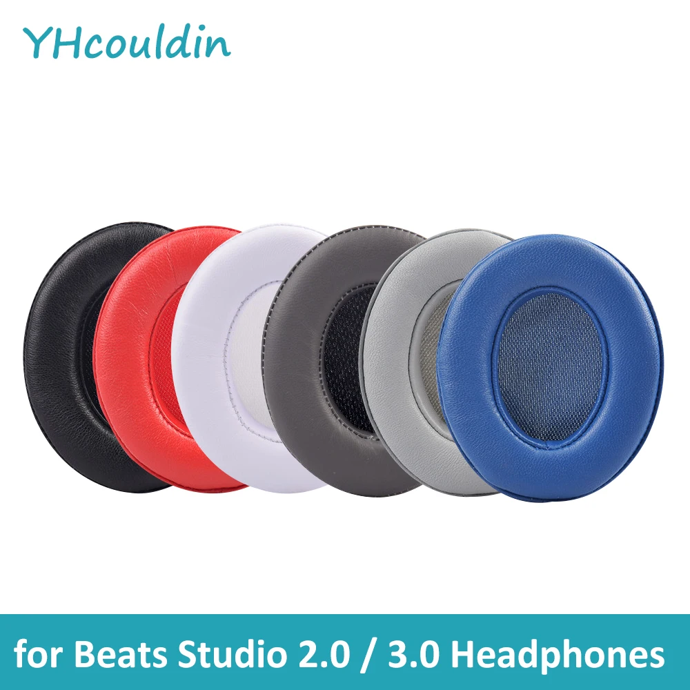 YHcouldin Sheepskin Leather Ear Pads Fits for Beats Studio 2 and 3 Wired Wireless Headphones Ear Cushions with 3M Sticker Tape