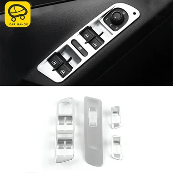 

CARMANGO for VW Volkswagen Tiguan 2010-2016 Car Styling Windows Control Panel Chrome Cover Trim Frame Sticker Interior Accessory