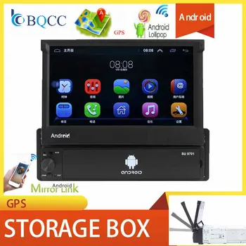 

7'' Android Car Radio Stereo GPS Navigation Subwoofer Bluetooth USB SD 1 Din Touch Multimedia Player Audio Autoradio