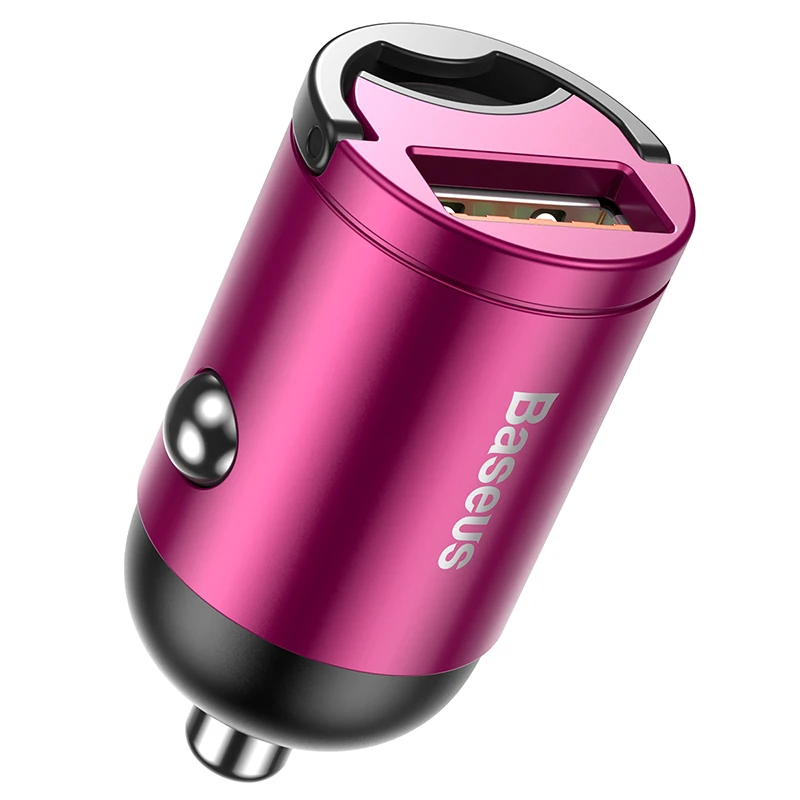 Baseus 30 Вт автомобильное быстрое зарядное устройство 5А USB зарядное устройство для автомобиля QC3.0 Быстрая зарядка для iPhone 11 samsung Авто type-C USB разъем адаптер зарядное устройство - Название цвета: USB Pink